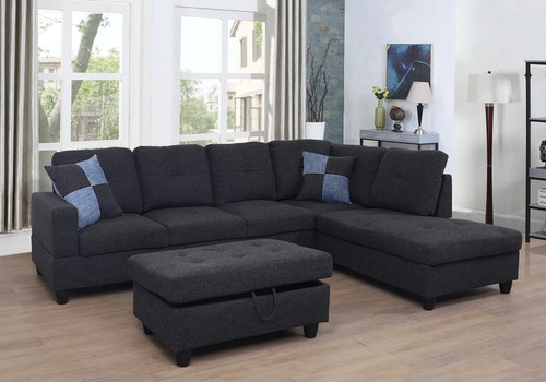 New black gray fabric - new, modern